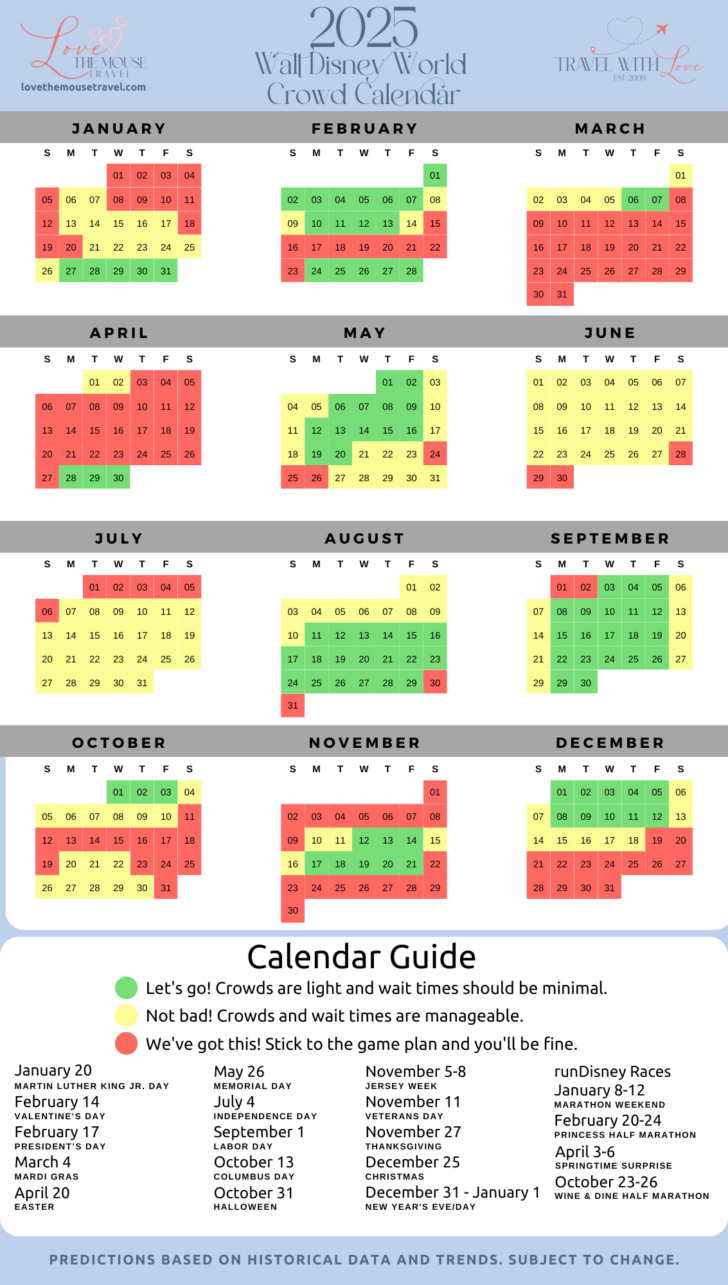 Disney World Crowd Calendar August 2025
