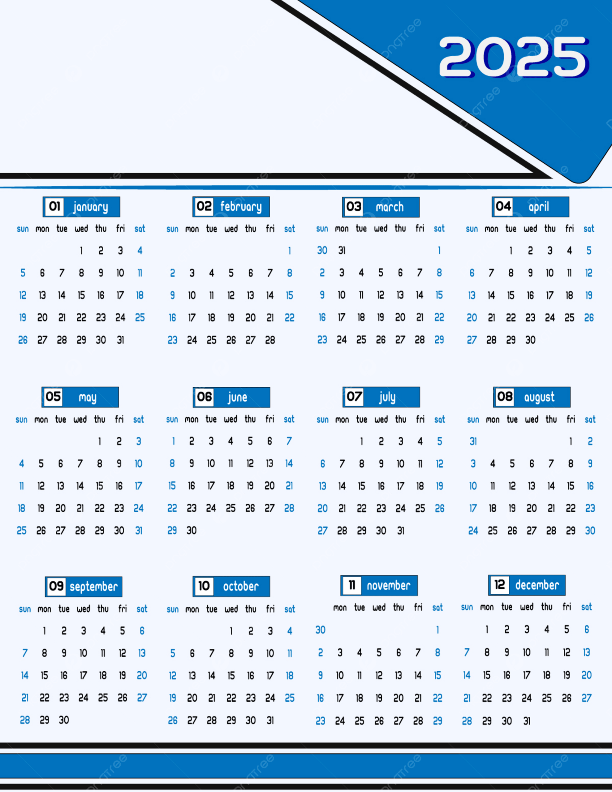Amazing Calendar 2025 Vector Template Download On Pngtree within General Blue August 2025 Calendar