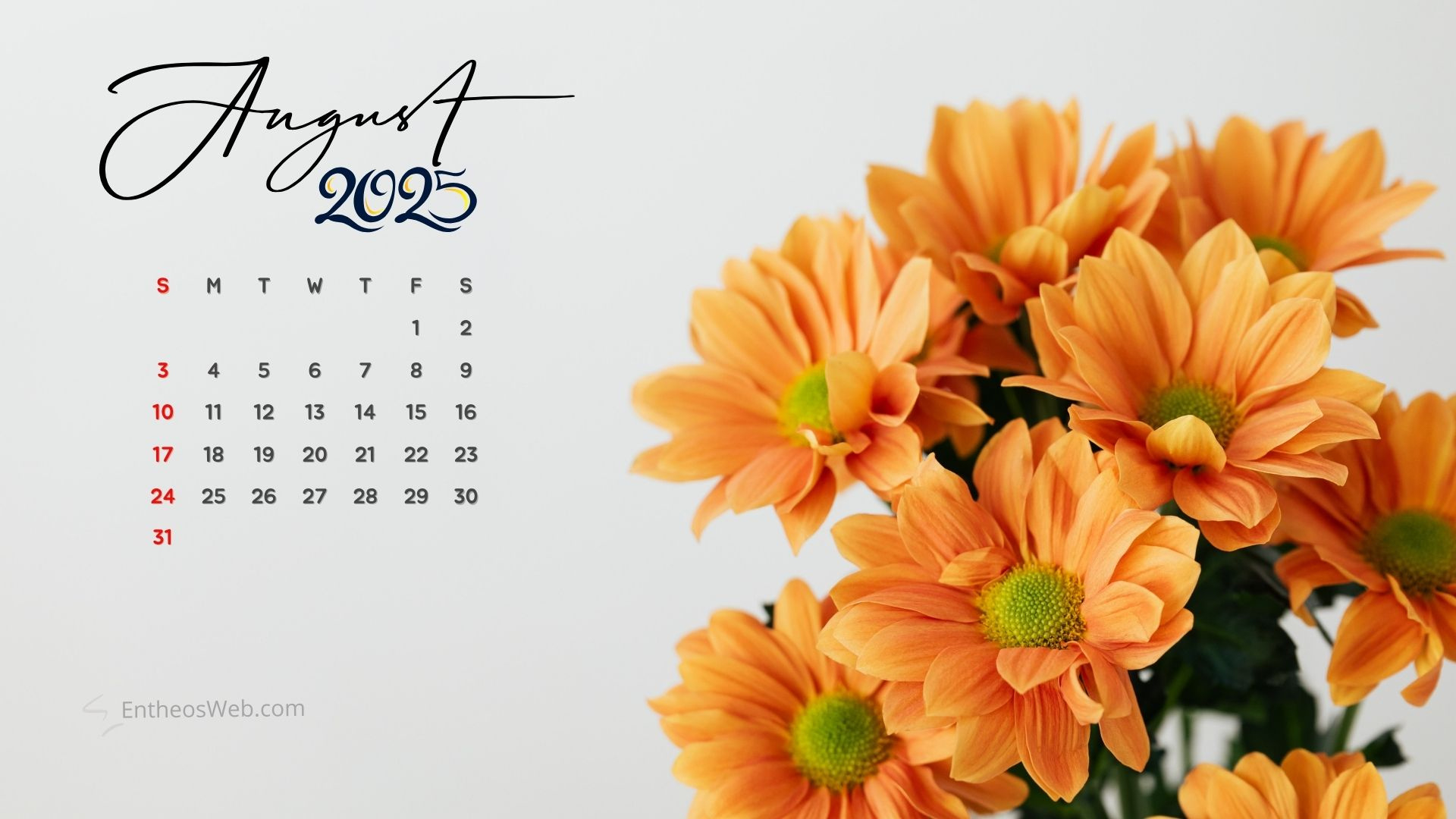 August 2025 Calendar Desktop Wallpapers &amp;amp; Screensavers | Entheosweb inside August Calendar Wallpaper 2025