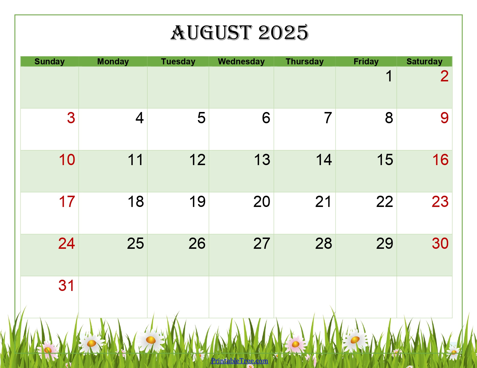 August 2025 Calendar Printable Pdf Template With Holidays for August 12 2025 Calendar