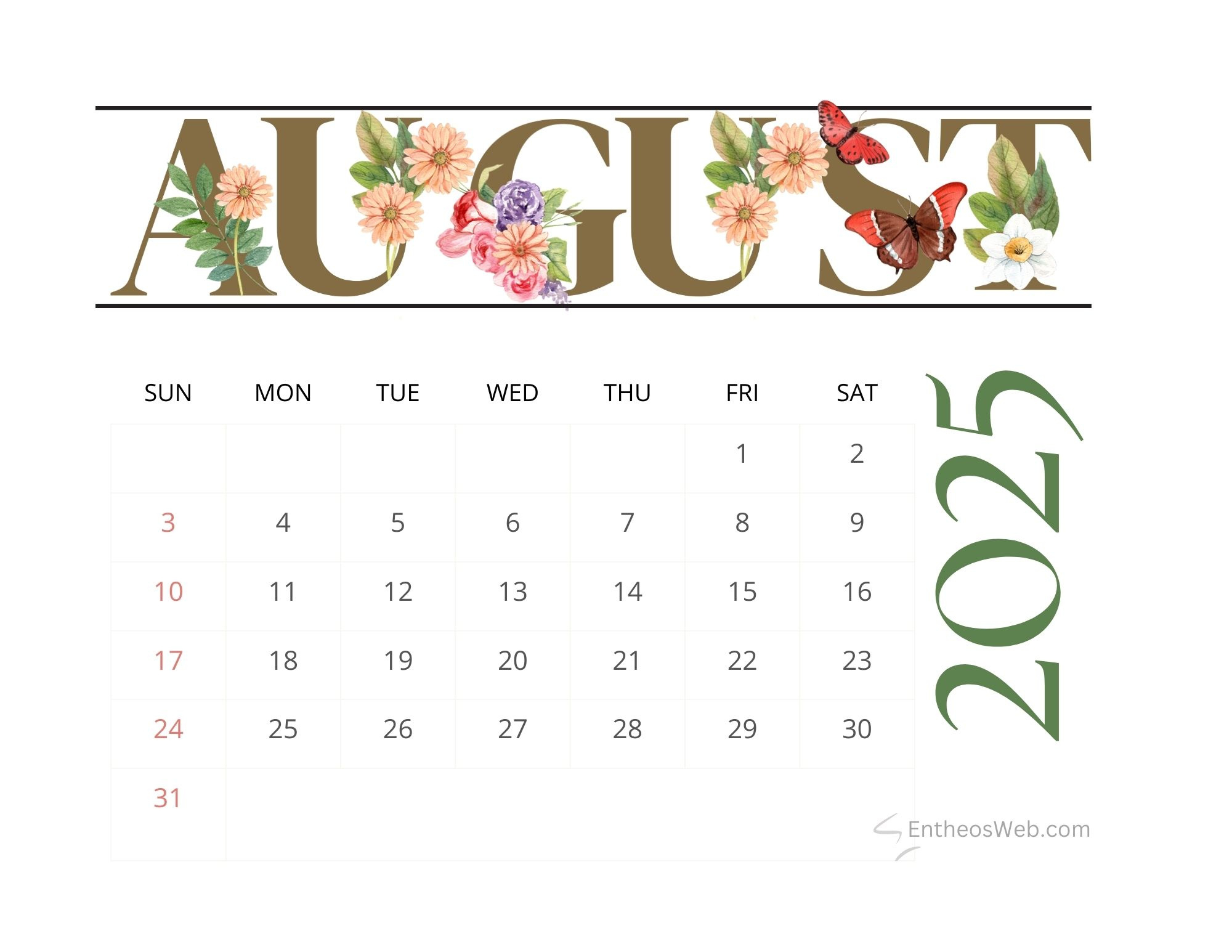 August 2025 Calendar Printables | Entheosweb pertaining to Free Printable Calendar August 2025 Word
