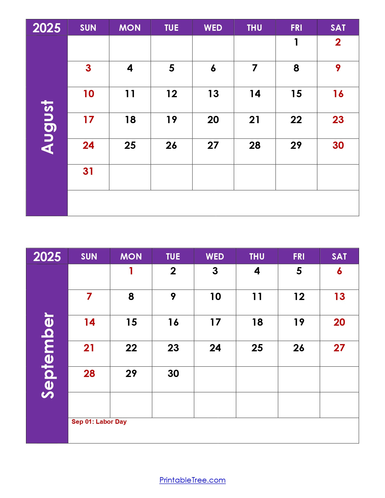 August And September 2025 Calendar Printable Pdf | Two Months Calendar intended for Calendar August And September 2025