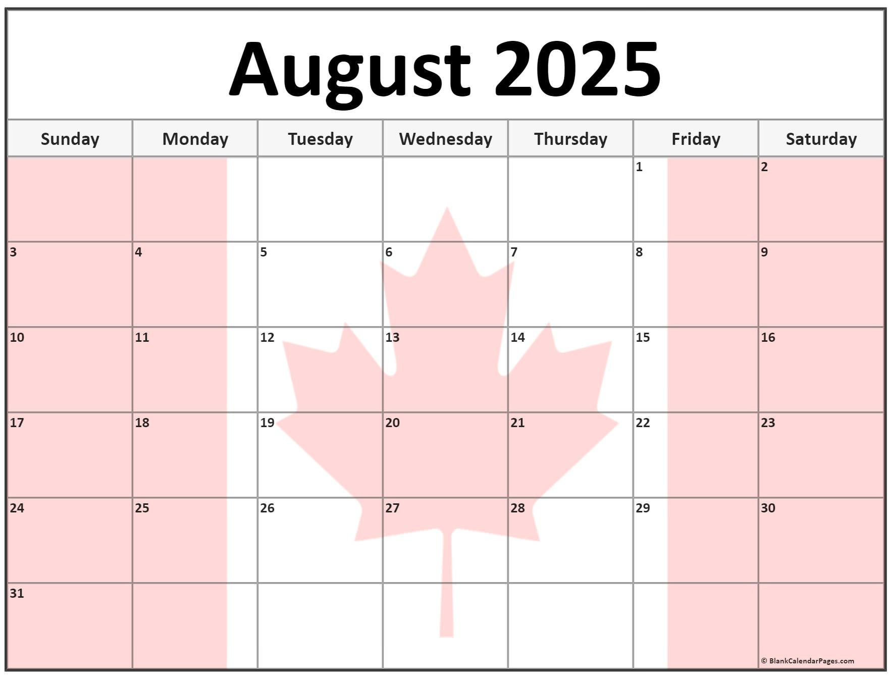 Collection Of August 2025 Photo Calendars With Image Filters. regarding Wiki Calendar August 2025 Printable Free