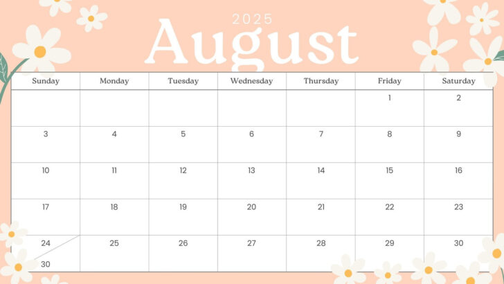 August 2025 Fun Calendar Ideas For Work