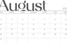 Free Printable August 2025 Calendar Templates | Canva with regard to Calendar For August 2025