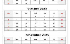 October To December 2025 Calendar Printable Pdf | Three Months pertaining to August September October November December 2025 Calendar