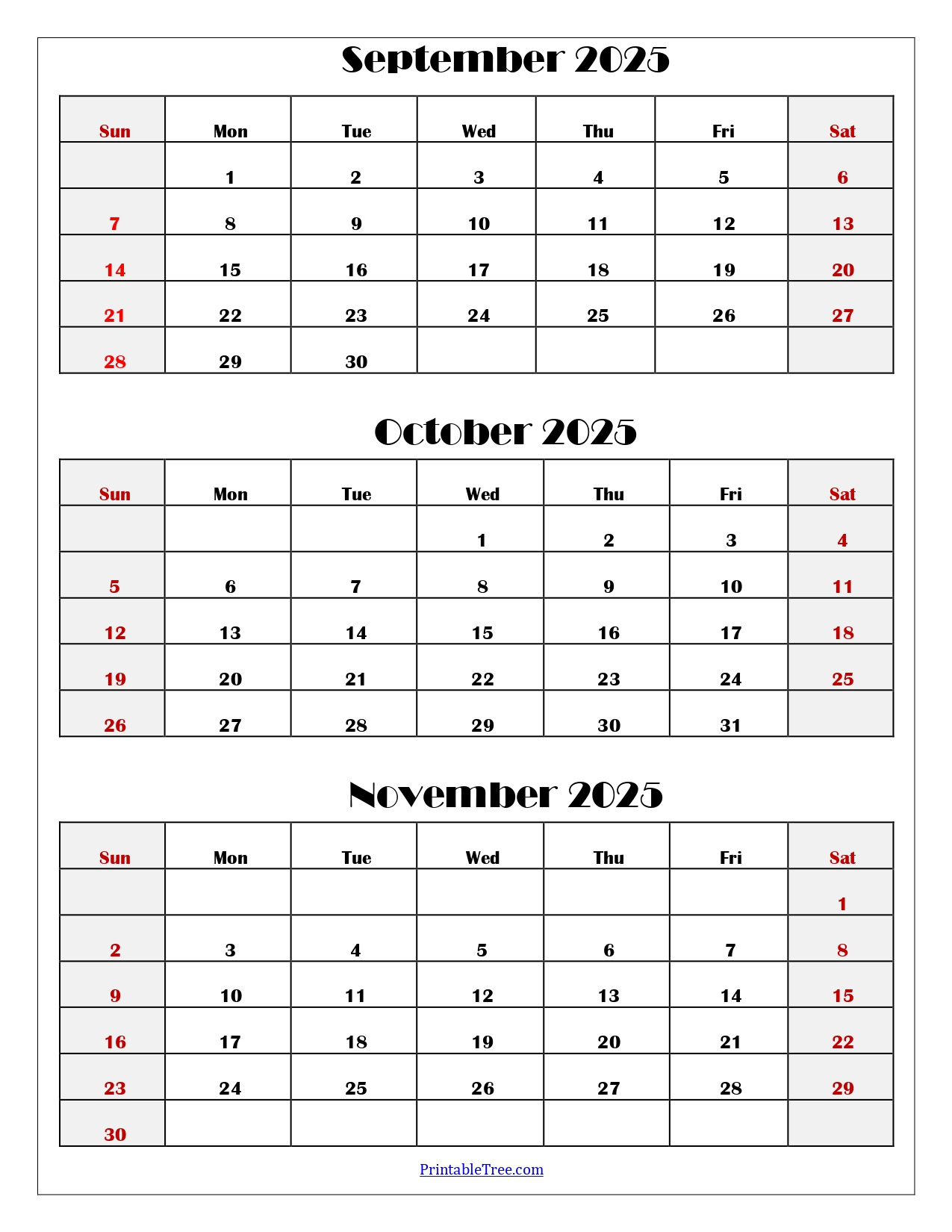 October To December 2025 Calendar Printable Pdf | Three Months pertaining to August September October November December 2025 Calendar