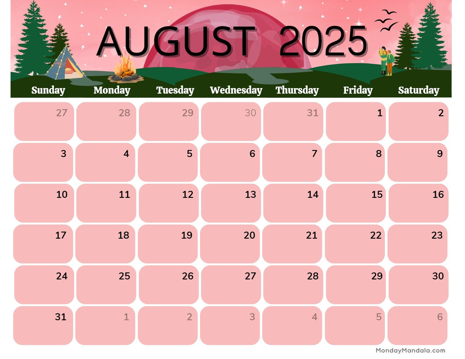 Printable Calendars For 2025 &amp;amp; 2026 (Free Pdfs) inside Show Me the Calendar For August 2025