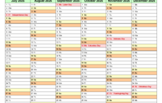 Split Year Calendars 2025/2026 (July To June) – Excel Templates within August 2025 – July 2026 Calendar Printable