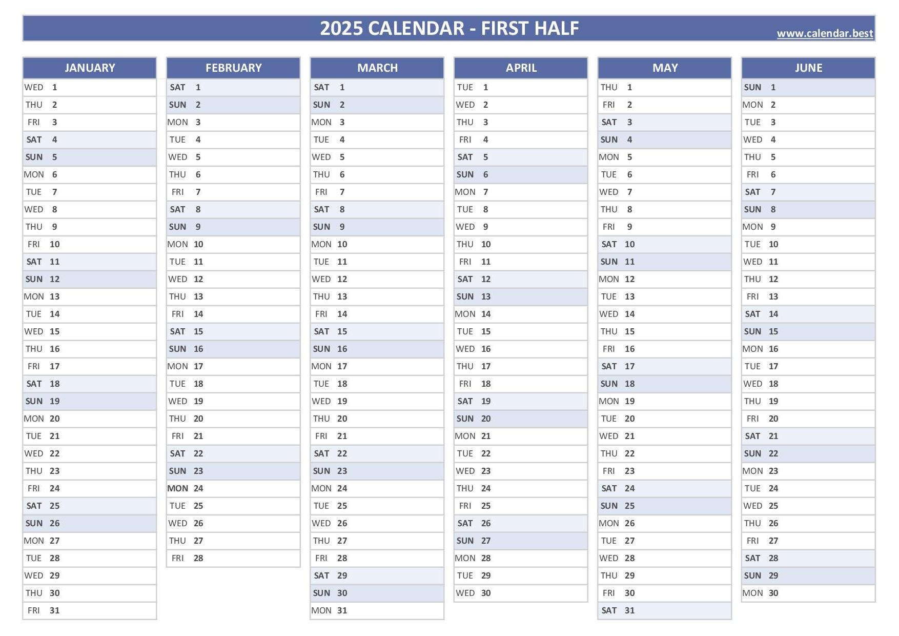 2025 Half Year Calendar To Print for September 2025 Calendar General Blue