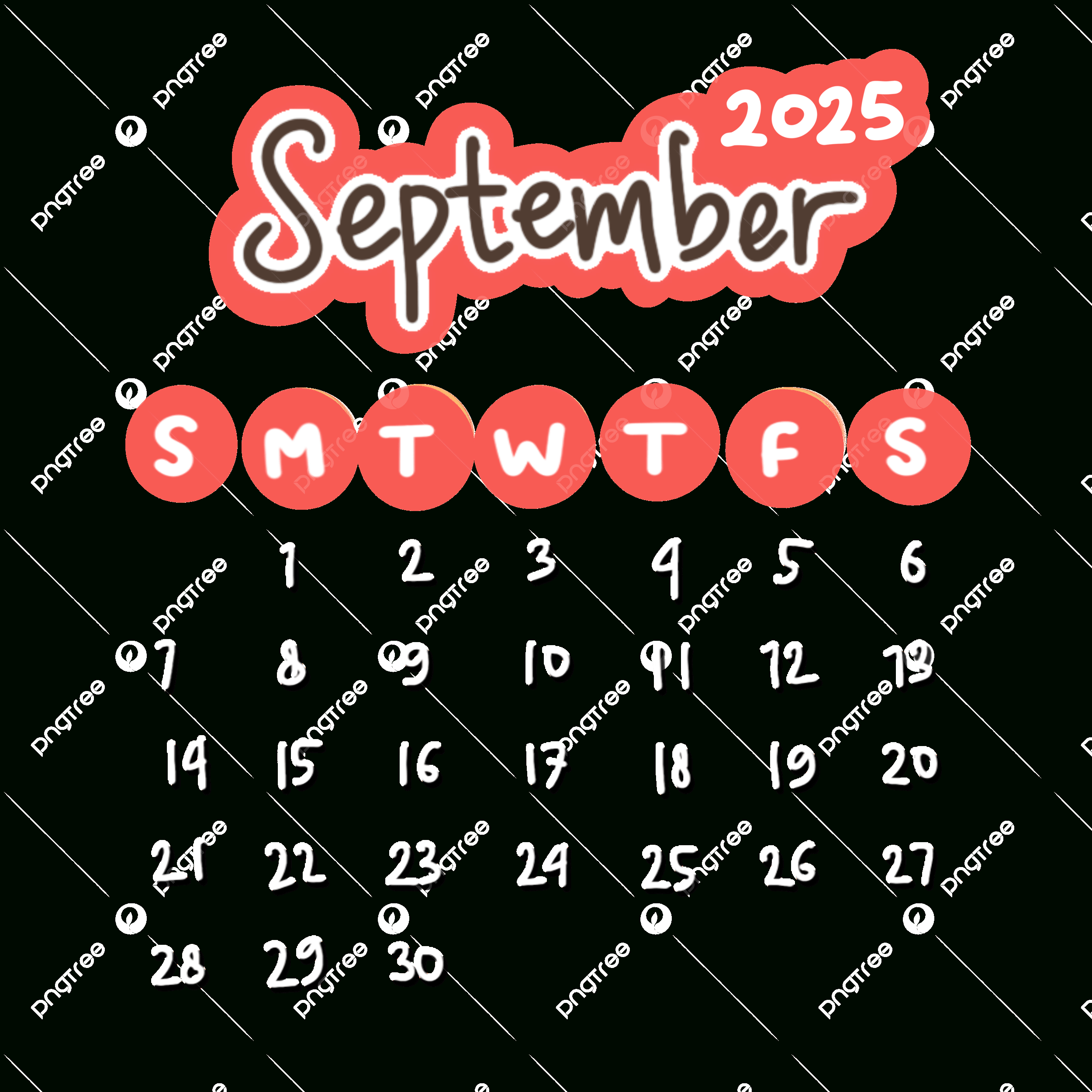 2025 September Planner Png Transparent Images Free Download for September 2025 Clipart