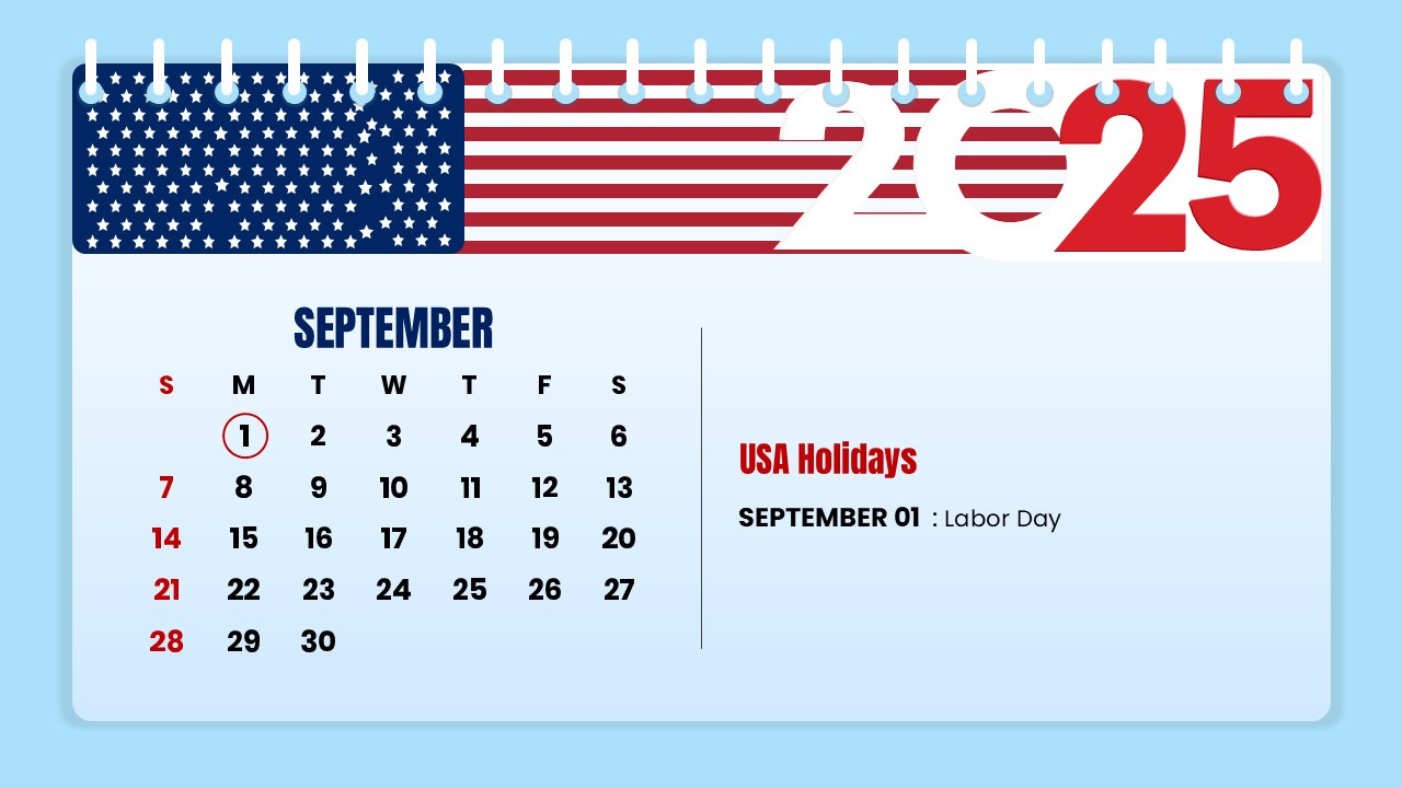 2025 Us Holiday Calendar – Free Powerpoint And Google Slides pertaining to September 2025 Calendar Us