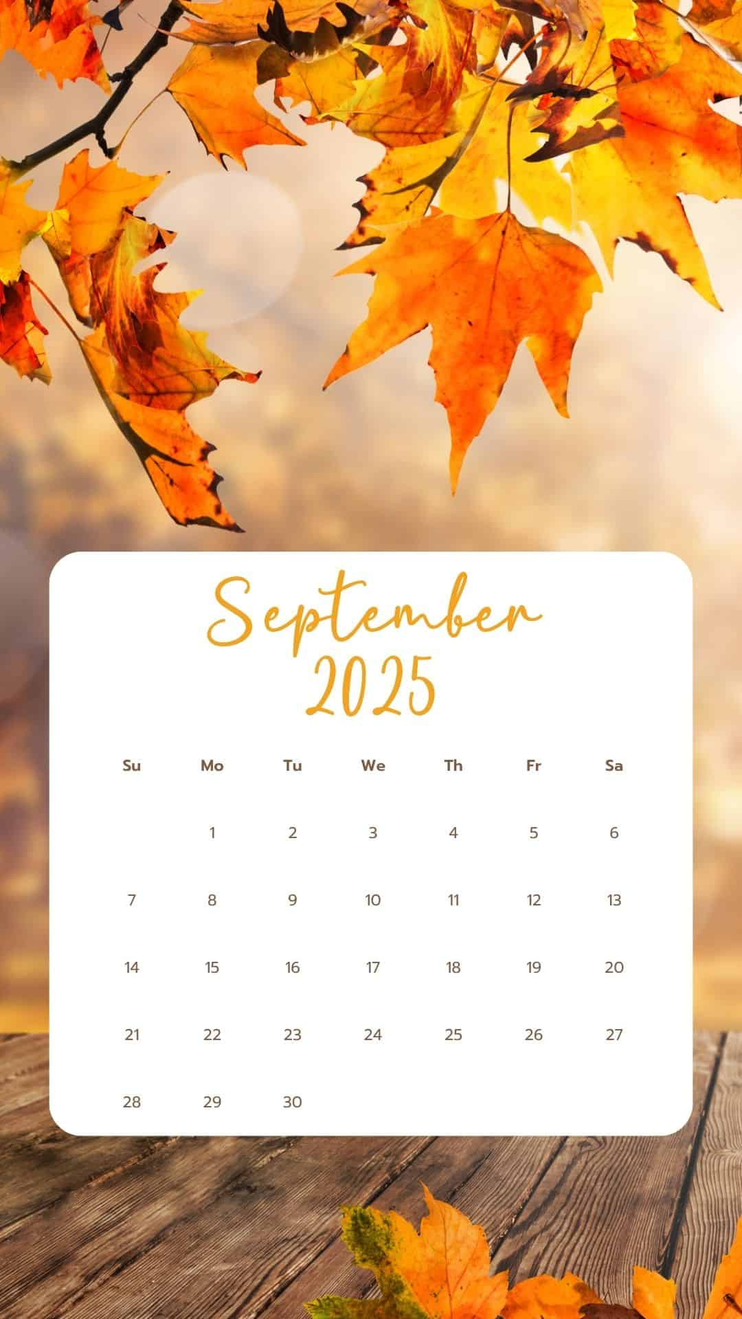 25 Free Phone September Wallpapers - Prudent Penny Pincher with regard to Iphone Wallpaper Calendar September 2025