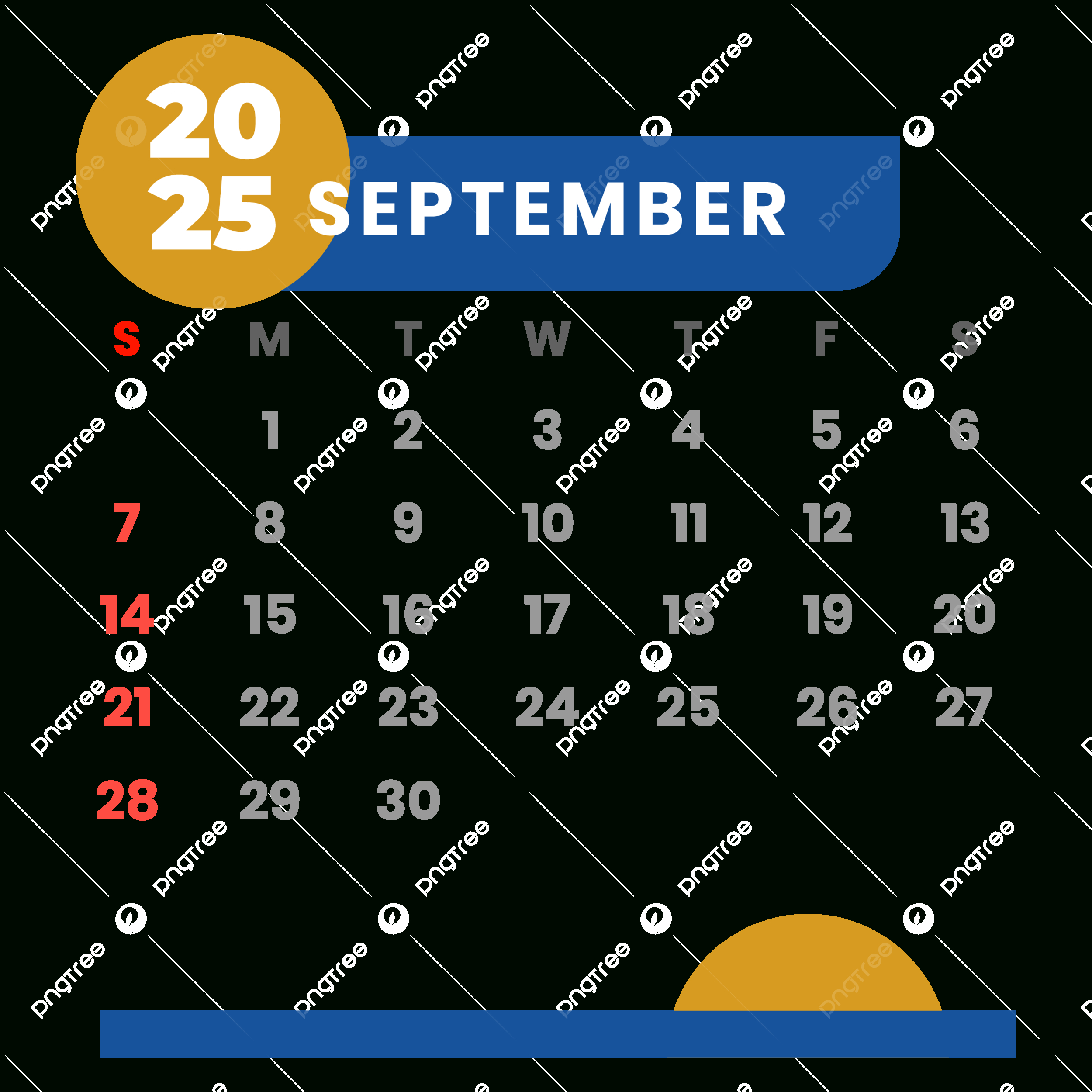 Calendar 2025 September Vector Clipart Monthly Calendar, 2025 with regard to September 2025 Clipart