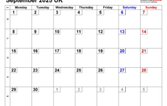 Calendar September 2025 Uk With Pdf, Excel And Word Templates for September 2025 Calendar United Kingdom