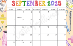 Cute 2025 Free Printable Monthly Calendars – Cassie Smallwood with regard to September 2025 Calendar Printable Cute