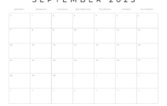 Free Printable 2025 Blank Calendar Templates (All 12 Months) with regard to Blank Calendar September 2025 Printable