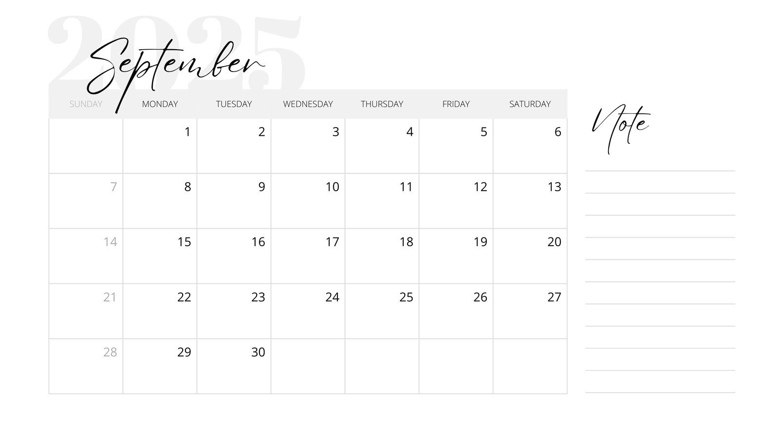 Free Printable September 2025 Calendar Templates | Canva for Free September Calendar Printable