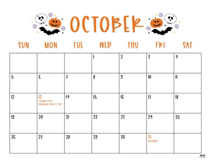 September October Printable Calendar 2025