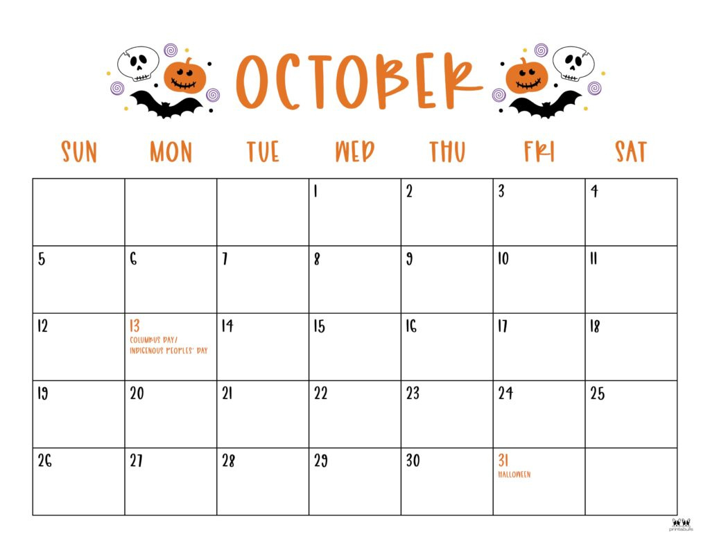 October 2025 Calendars - 107 Free Printables | Printabulls for September October Printable Calendar 2025