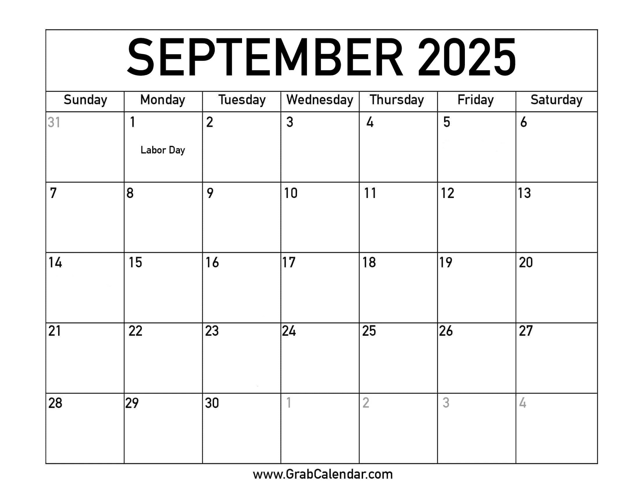 Printable September 2025 Calendar intended for September 2025 Calendar Special Days
