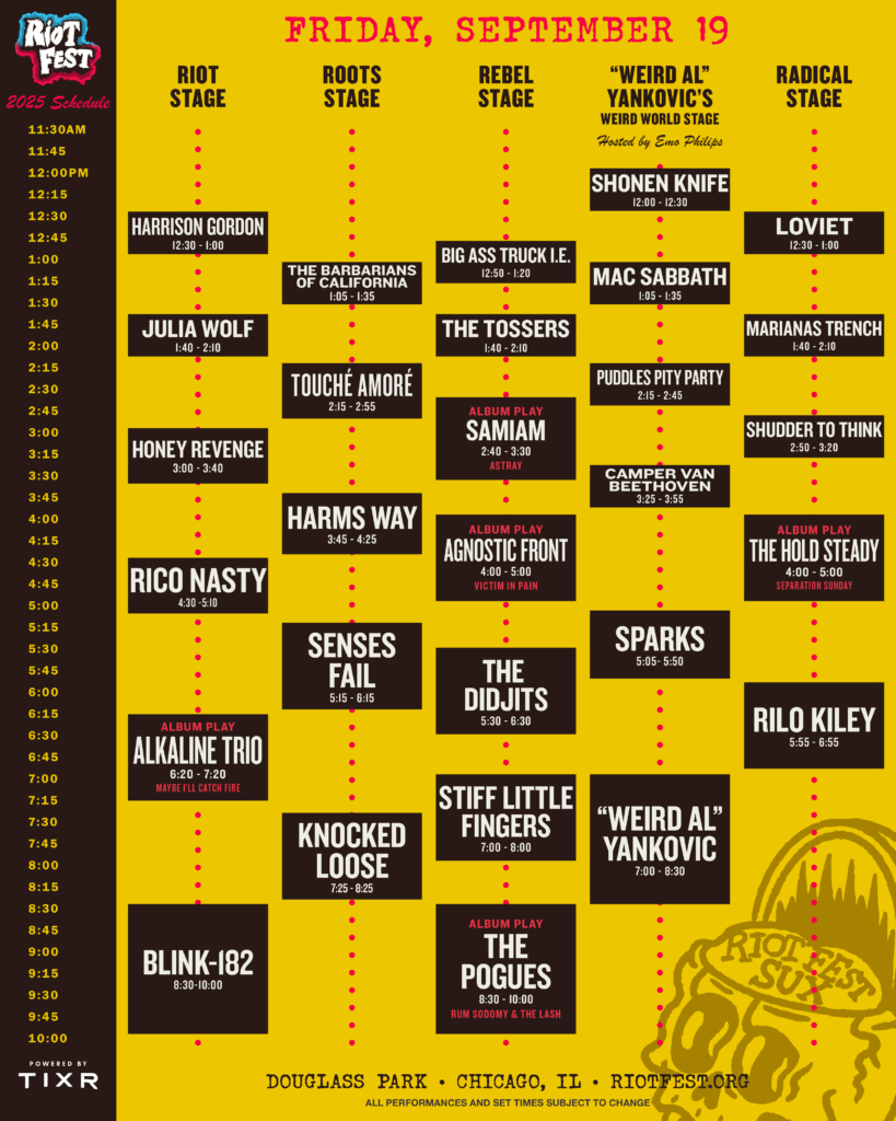 Riot Fest 2025 Lineup | 3-Day Music Festival | Chicago, Il - Riot Fest within Chicago Events September 2025