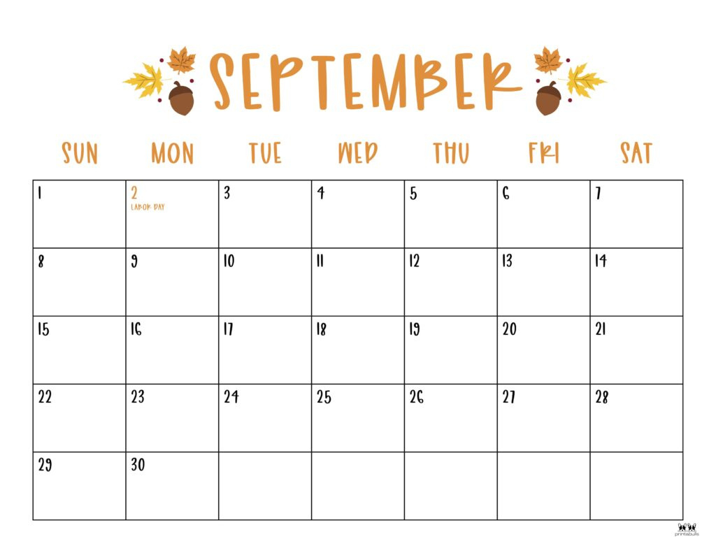 September 2024 Calendars - 50 Free Printables | Printabulls for September Calendar Printable