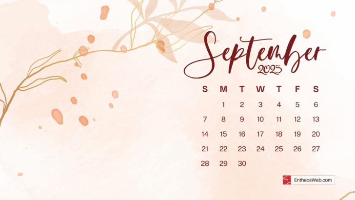 September 2025 Calendar Desktop Wallpaper