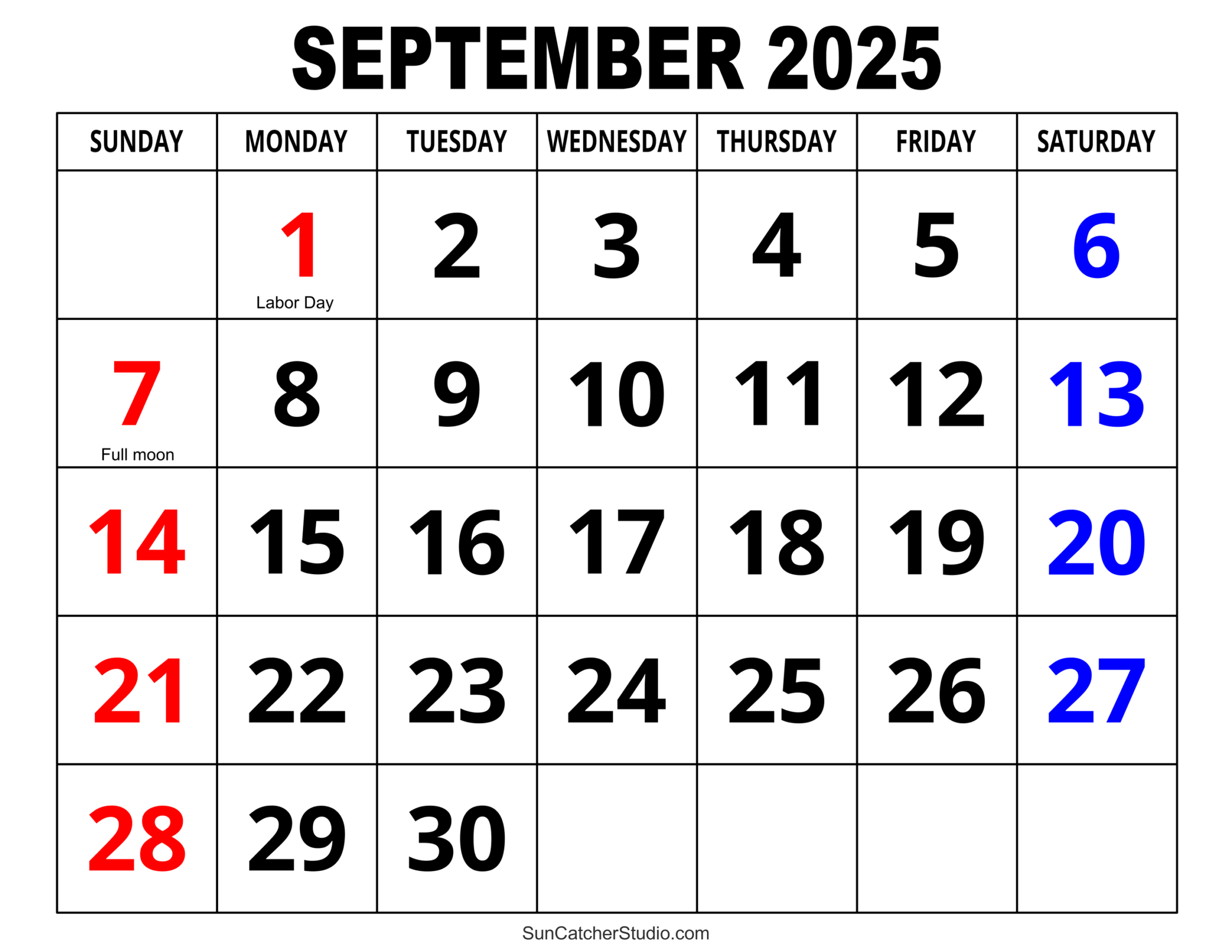 September 2025 Calendar (Free Printable) – Free Printables intended for September 2025 Calendar Dates