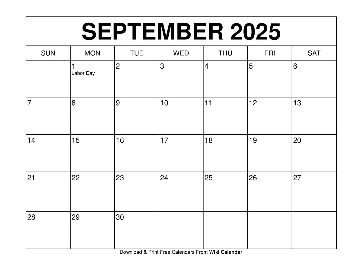 September 2025 Calendar - Printable Templates &amp;amp; More in September 2025 Calendar With Days