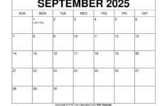 September 2025 Calendar – Printable Templates & More with September 2025 Calendar Public Holiday