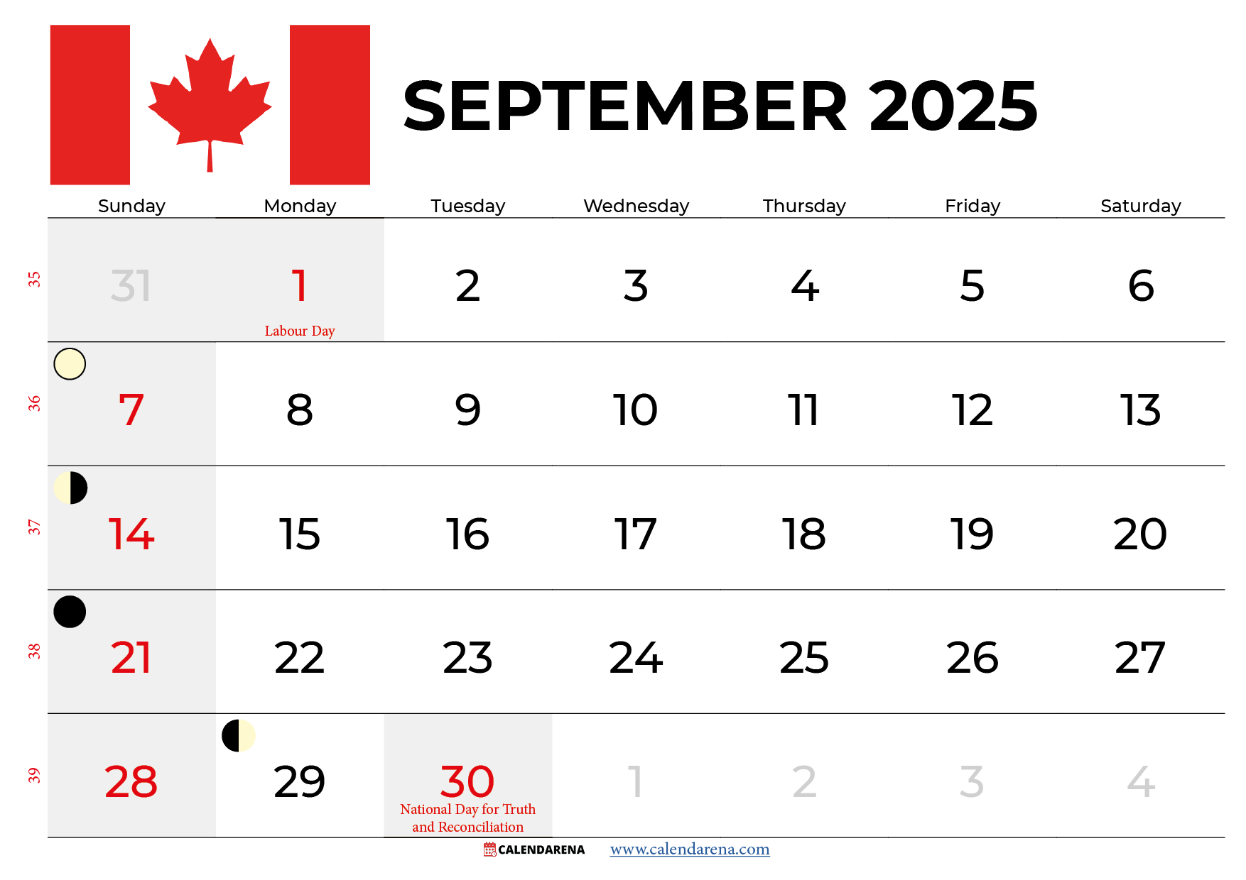 September 2025 Calendar With Holidays Canada pertaining to September 2025 Calendar Canada