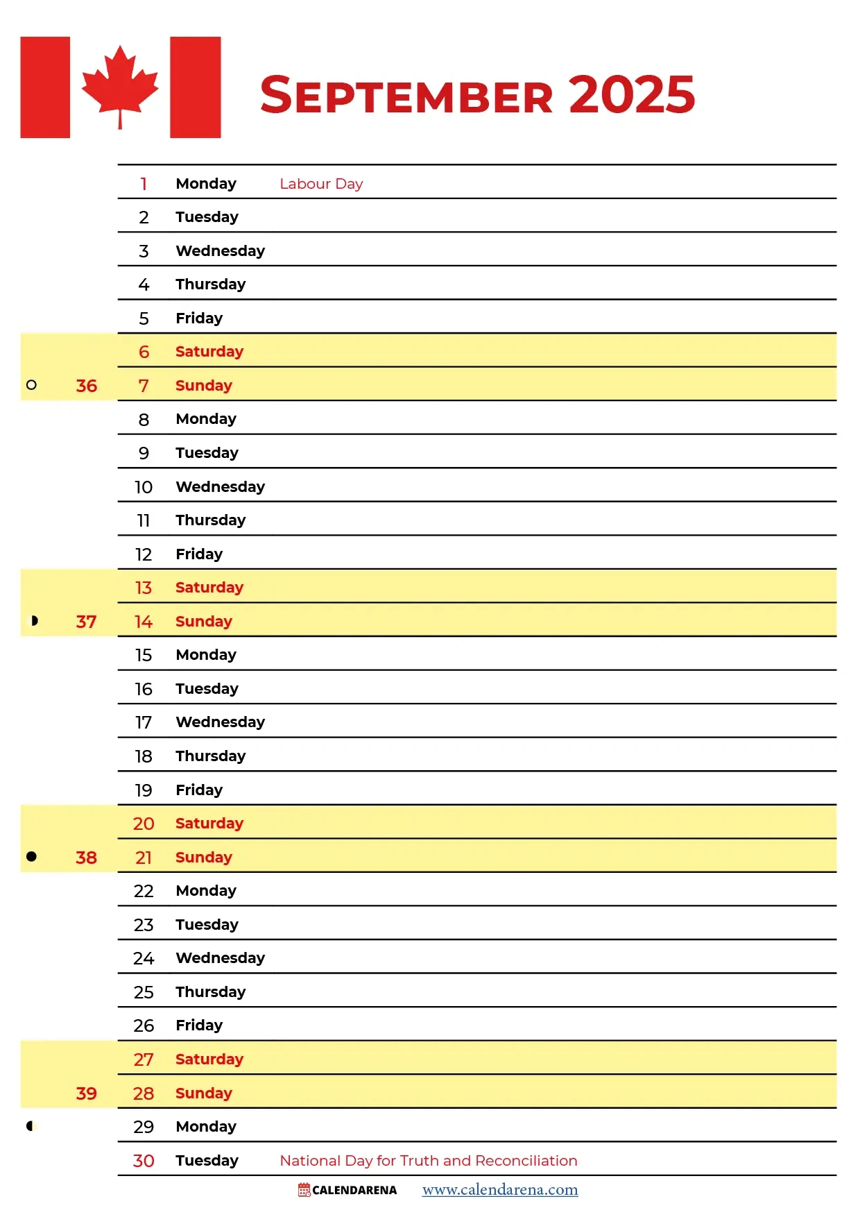 September 2025 Calendar With Holidays Canada regarding September 2025 Calendar Canada