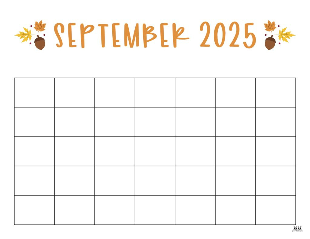 September 2025 Calendars - 107 Free Printables | Printabulls with regard to Cute Printable September Calendar 2025