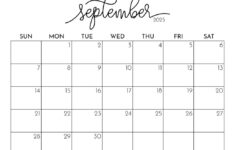 September 2025 Calendars – 107 Free Printables | Printabulls with September 2025 Month Calendar Printable