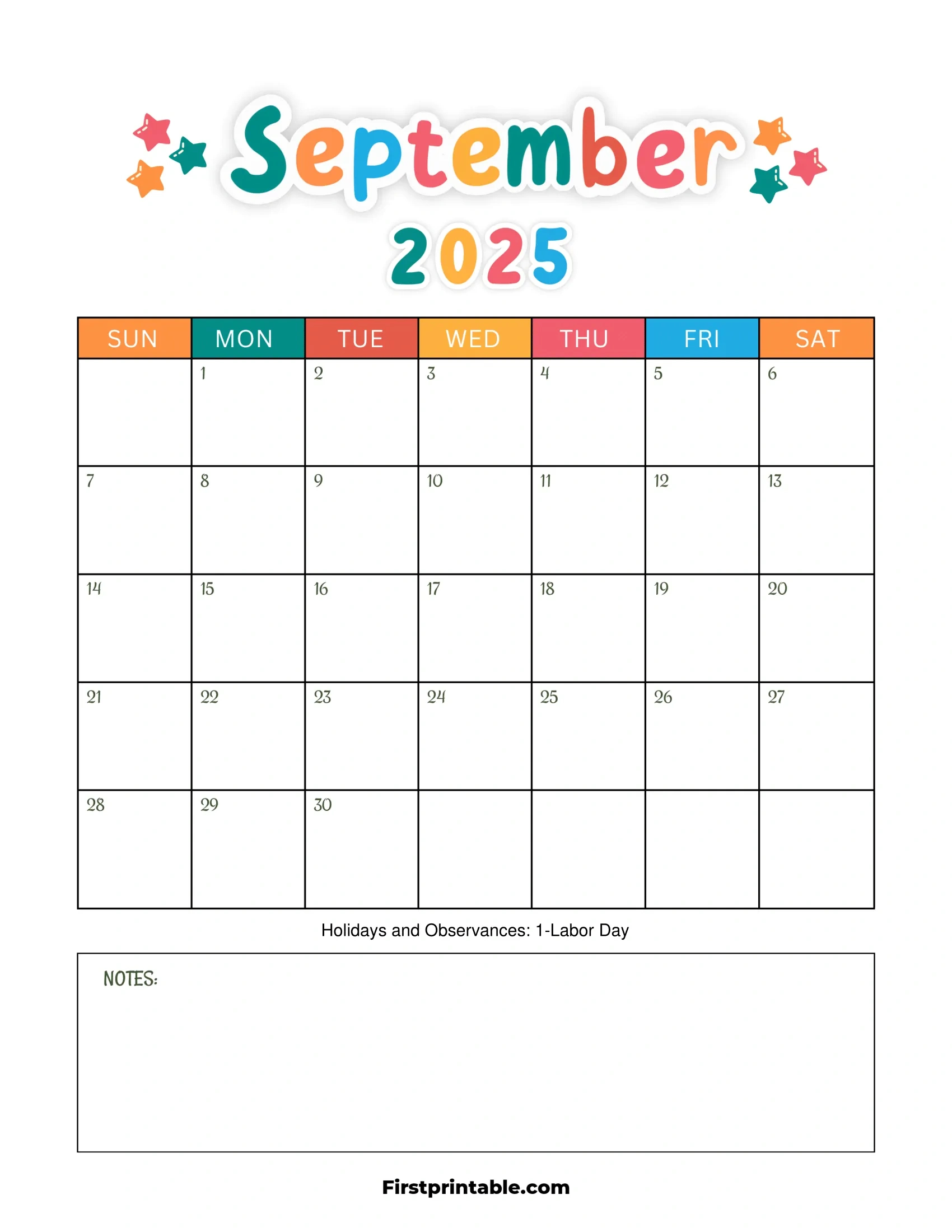 September 2025 Calendars - Free Printable &amp;amp; Fillable regarding September 2025 Calendar Options