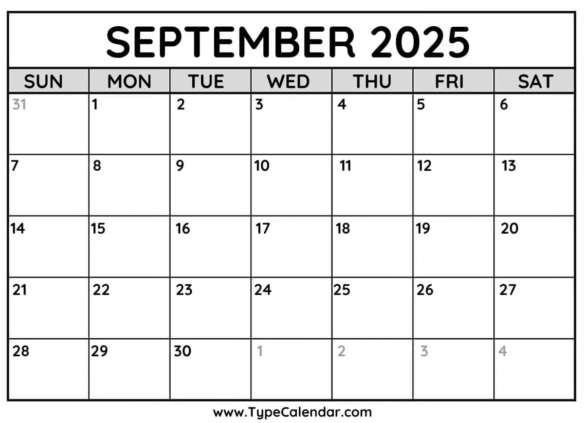 September 2025 Calendars - Free Printable Templates within September 2025 Calendar Nz