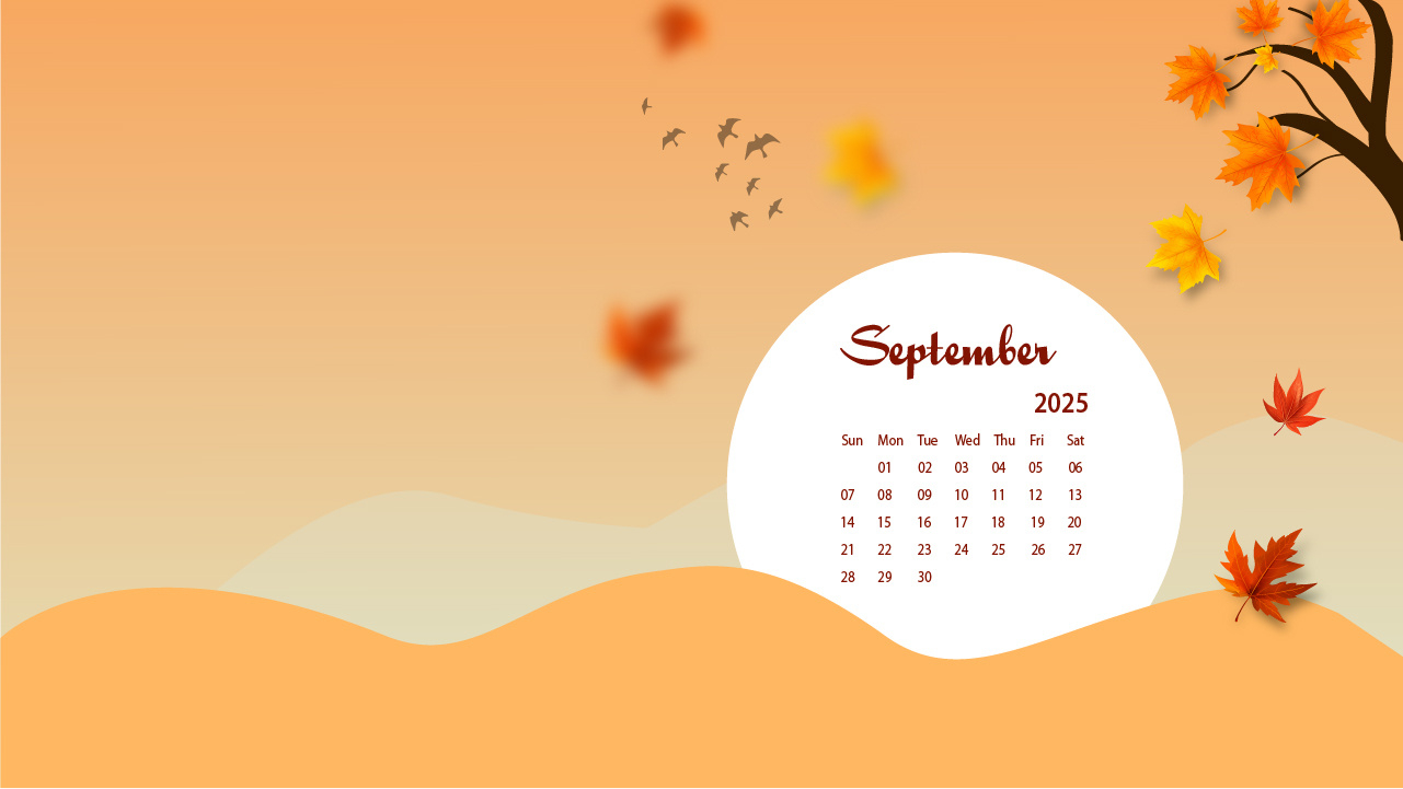 September 2025 Desktop Wallpaper Calendar - Calendarlabs within Calendar Labs September 2025