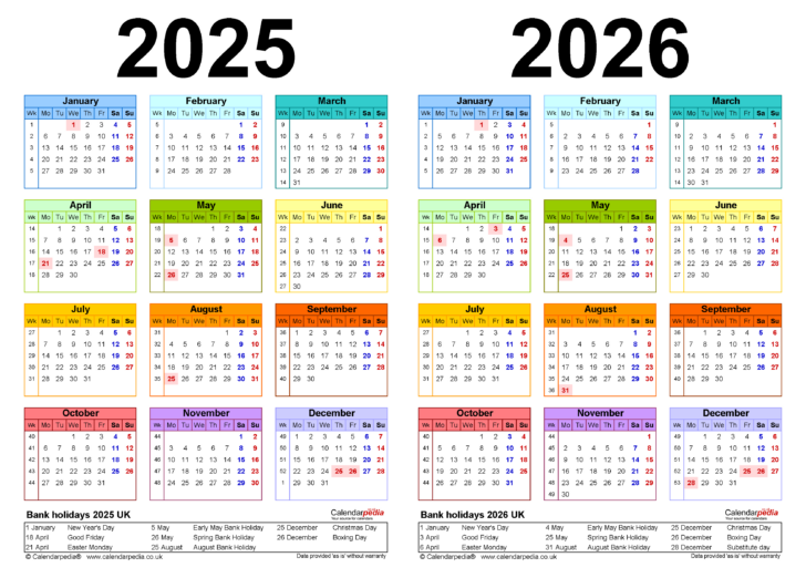 Calendar September 2025 to June 2026