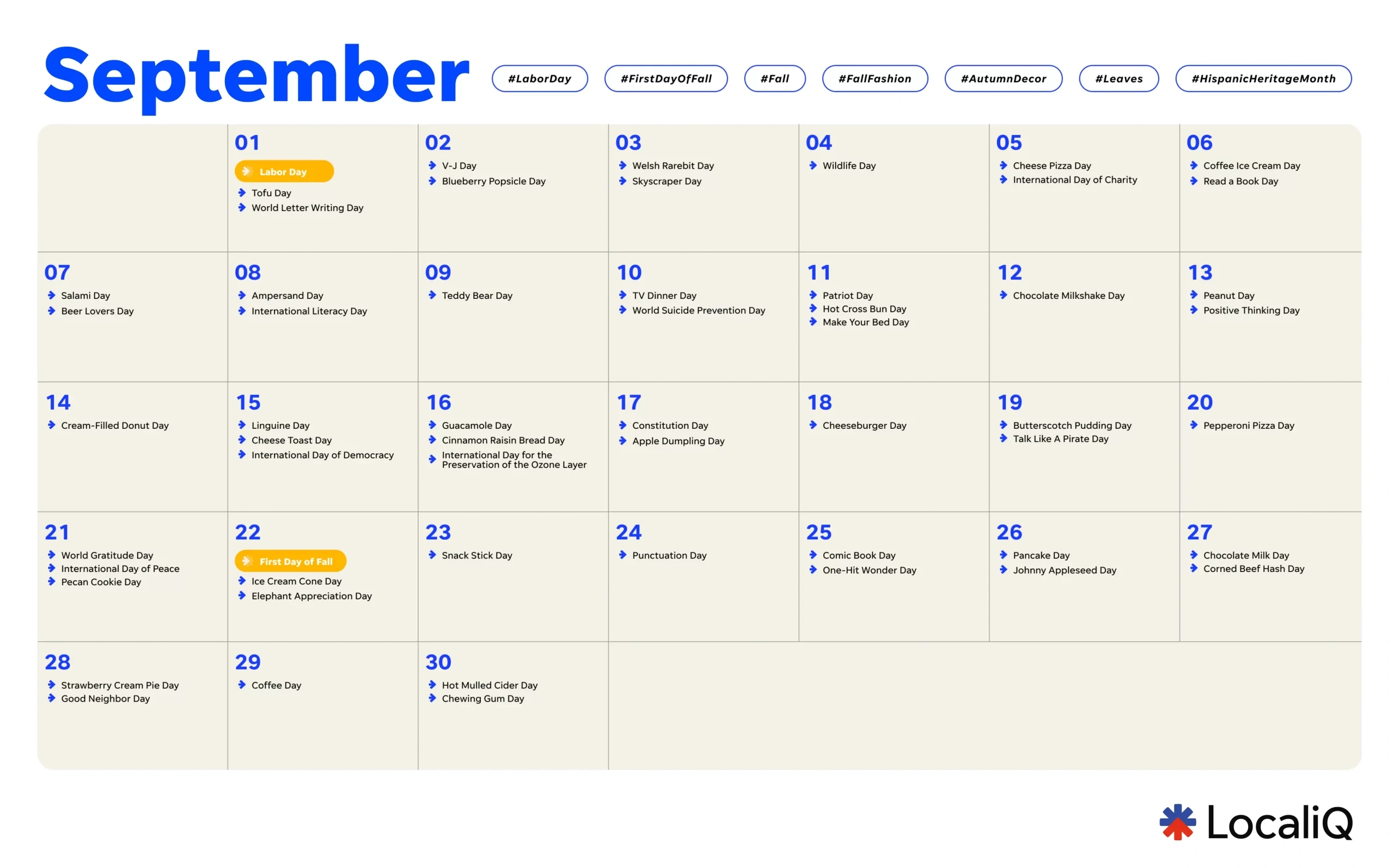 Your Essential 2025 Marketing Calendar Template | Localiq in Calendar Labs September 2025